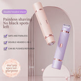 2 In 1 Women Electric Razors Bikini Trimmer Face Shavers Hair Removal for Underarms Legs Lady Body Trimmer Waterproof Painless