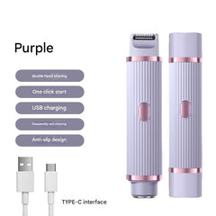 2 In 1 Women Electric Razors Bikini Trimmer Face Shavers Hair Removal for Underarms Legs Lady Body Trimmer Waterproof Painless