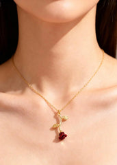 Falling Rose Pendant "Adjustable Chain" 1