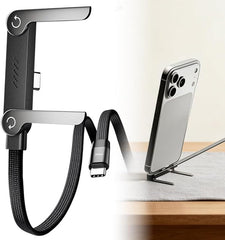 240W PD Fast Charging Cable with 360° Adjustable Metal Stand