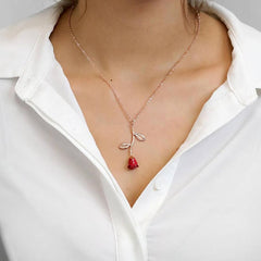 Falling Rose Pendant "Adjustable Chain" 1