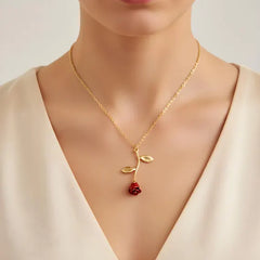 Falling Rose Pendant "Adjustable Chain" 1